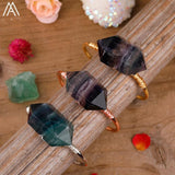 Women Citrines Quartz Wristband Bracelet Natural Stones Copper Bangle