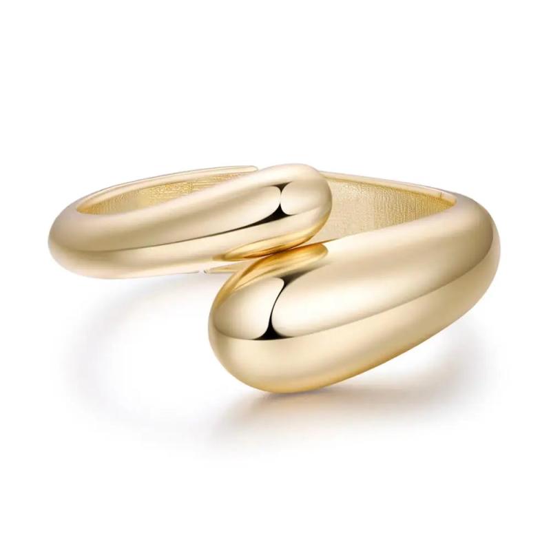 KAYMEN Teardrop Cuff Bangle Chunky Bracelet