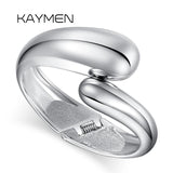 KAYMEN Teardrop Cuff Bangle Chunky Bracelet