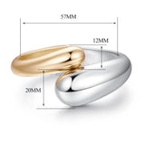 KAYMEN Teardrop Cuff Bangle Chunky Bracelet