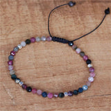 Boho Tourmaline Beads Tibetan Bracelet Yoga Adjustable Gemstones Dainty Jewelry