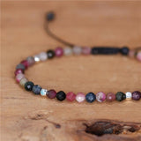 Boho Tourmaline Beads Tibetan Bracelet Yoga Adjustable Gemstones Dainty Jewelry