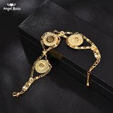 24CM Turkey Coin Bracelet Women Turkish Symbol Ottoman Muslim Bangle