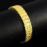 24K Plated 16MM 8 Inch Men's Hip Hop Bracelet Jewelry Gift