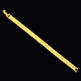 24K Plated 16MM 8 Inch Men's Hip Hop Bracelet Jewelry Gift