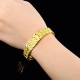24K Plated 16MM 8 Inch Men's Hip Hop Bracelet Jewelry Gift