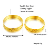 2pcs/Lot Seychelles Thick Baby Kids Fixed Size Bangles Bracelet Jewelry