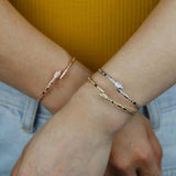 Red Green 3 Colors Micro Pave CZ Snake Bangle Bracelet