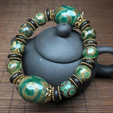 Ethnic Style Tibetan Old Agate Dzi Bead Bracelet