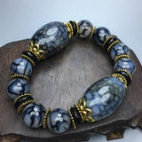 Ethnic Style Tibetan Old Agate Dzi Bead Bracelet