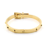 Punk Stainless Steel Belt Buckle Cuff Bangle Charm Bracelet