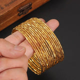 15pcs Ethiopian Bangle Bracelet Dubai Jewelry Big Circle Bangles