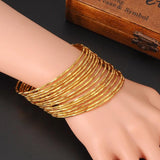 15pcs Ethiopian Bangle Bracelet Dubai Jewelry Big Circle Bangles
