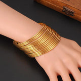 15pcs Ethiopian Bangle Bracelet Dubai Jewelry Big Circle Bangles