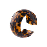 Colorful Resin Stripe Rainbow Cuff Bracelet for Women