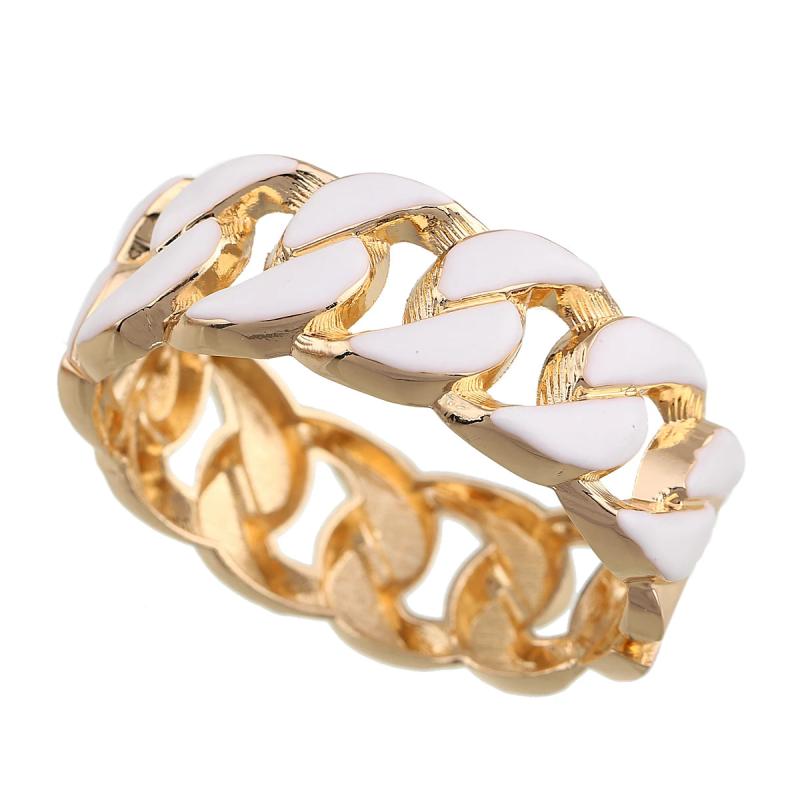 Colorful Enamel Statement Plated Bracelet Cuff Bangle for Women Girls