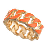 Colorful Enamel Statement Plated Bracelet Cuff Bangle for Women Girls