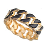 Colorful Enamel Statement Plated Bracelet Cuff Bangle for Women Girls