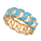 Colorful Enamel Statement Plated Bracelet Cuff Bangle for Women Girls