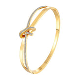 CZ Crystal Bracelet Cross Stainless Steel Bangle Jewelry Gift