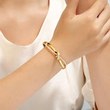 CZ Crystal Bracelet Cross Stainless Steel Bangle Jewelry Gift