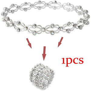 2-in-1 Transformable Ring Bracelet Zircon Twist Rings for Women