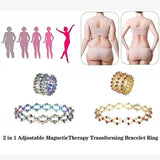 2-in-1 Transformable Ring Bracelet Zircon Twist Rings for Women