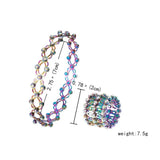 2-in-1 Transformable Ring Bracelet Zircon Twist Rings for Women