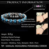 Pera Crystal Tennis Bangles for Women - Silver Cubic Zirconia Bracelet