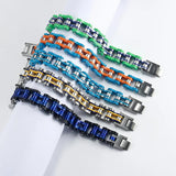 Punk Rock Hip Hop Biker Bracelet Stainless Steel Chain Motorcycle Style Jewelry