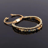 4mm Stainless Steel Beads Tiger Eye Macrame Bracelet Gift