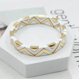Bohemian Ins Enamel Women's Bracelet, Triangle DIY Paint Elastic Bangle