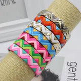 Bohemian Ins Enamel Women's Bracelet, Triangle DIY Paint Elastic Bangle