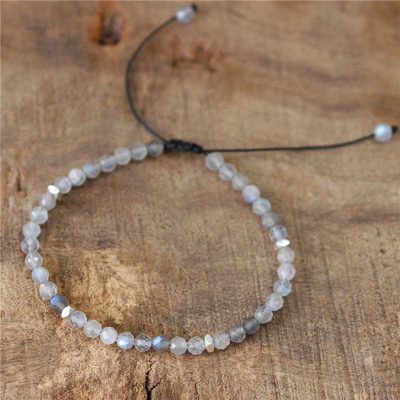 Labradorite Beads Bracelet Yoga Adjustable Gemstones Tibetan Bracelet