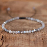 Labradorite Beads Bracelet Yoga Adjustable Gemstones Tibetan Bracelet