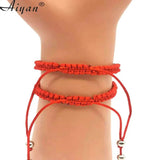 12 Pcs Horseshoe Palm Eye Elephant Red Line Bracelet Exorcism Protection