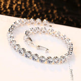 Silver Tennis Bracelet Women's Bangle Christmas Gift Jewelry