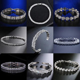 Silver Tennis Bracelet Women's Bangle Christmas Gift Jewelry