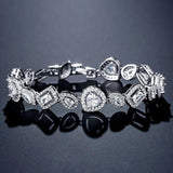 Silver Tennis Bracelet Women's Bangle Christmas Gift Jewelry