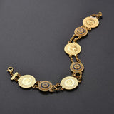 Crystal Evil Eyes Money Coin Bracelet Islamic Muslim Arab Coins Bracelet