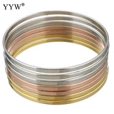 7pcs Bohemian Metal Bracelet Set for Women Punk Boho Bangle Stainless Steel