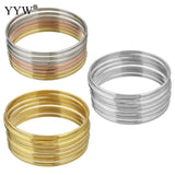 7pcs Bohemian Metal Bracelet Set for Women Punk Boho Bangle Stainless Steel