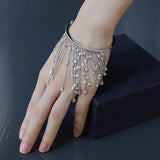 Tassel Bracelet With Cubic Zirconia Stone Bangles Wedding Women Jewelry Gift