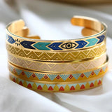 Enamel Bangle Geometric Minimalist Cuff Bangle Gift