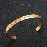 Enamel Bangle Geometric Minimalist Cuff Bangle Gift