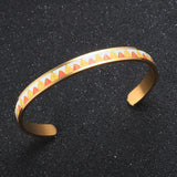 Enamel Bangle Geometric Minimalist Cuff Bangle Gift
