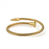 Stainless Steel Nail Bracelet For Women Charms Bangle Hiphop Rock Jewelry
