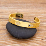 Evil Eye Cuff Bangle Punk Bracelet Women Party Wedding Jewelry