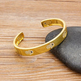Evil Eye Cuff Bangle Punk Bracelet Women Party Wedding Jewelry