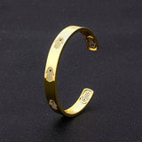 Evil Eye Cuff Bangle Punk Bracelet Women Party Wedding Jewelry
